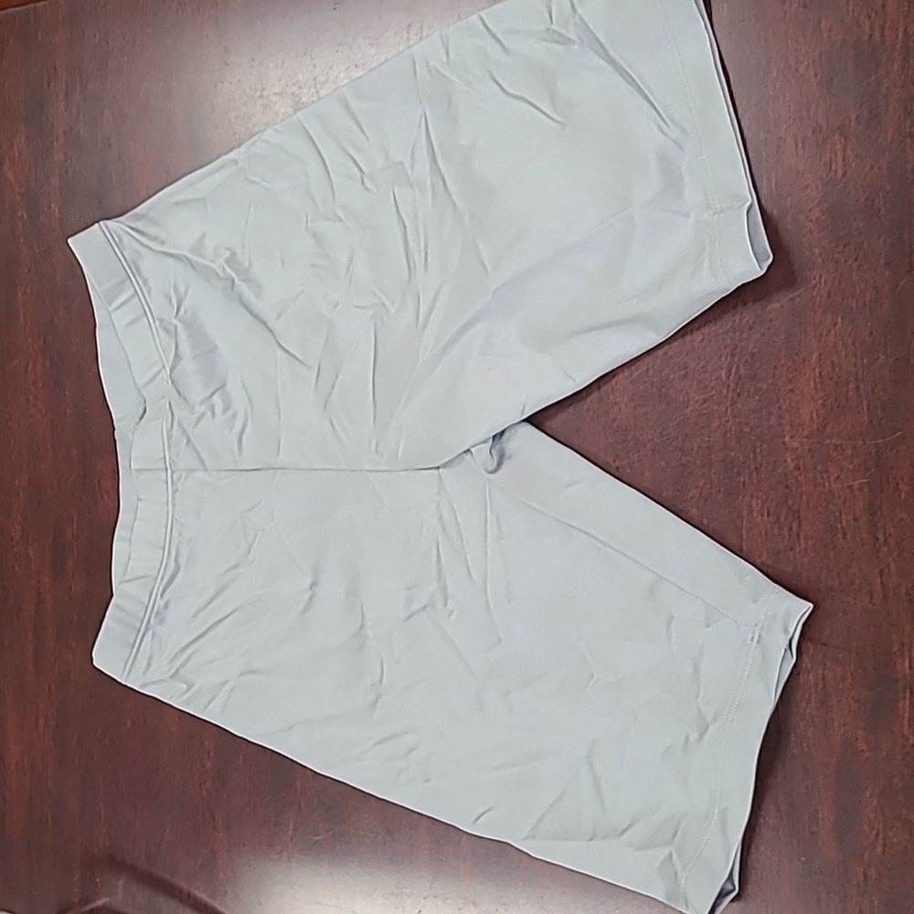 New ReDone Danskin Nylon Biker Silver  Shorts Small